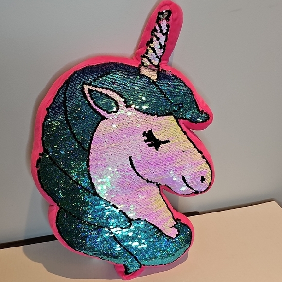 Sequin Unicorn Pillow - Picture 2 of 5